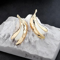 Gilded Banana Hoops | Sustainable Metal | enamel