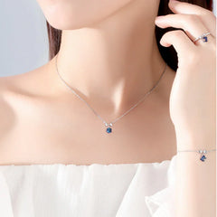 Midnight Ocean Bow Set | S925 Silver | Liora Crystal