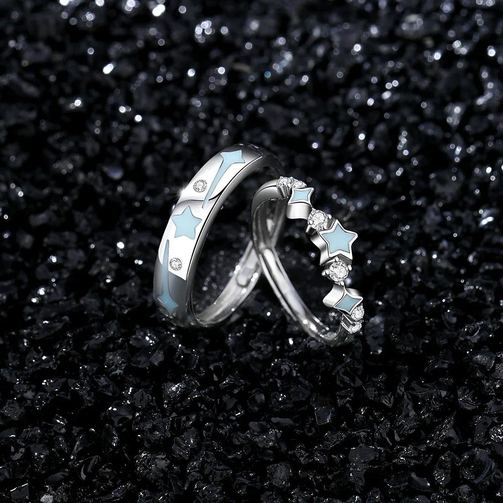 Stardust Echo Band and Luminous Star Band | S925 Silver | Luminous enamel