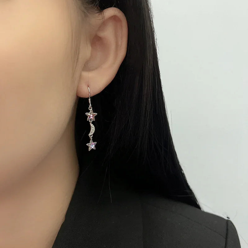 Liora Stellar Nocturne Drop Earrings  | S925 Silver | Liora Crystal