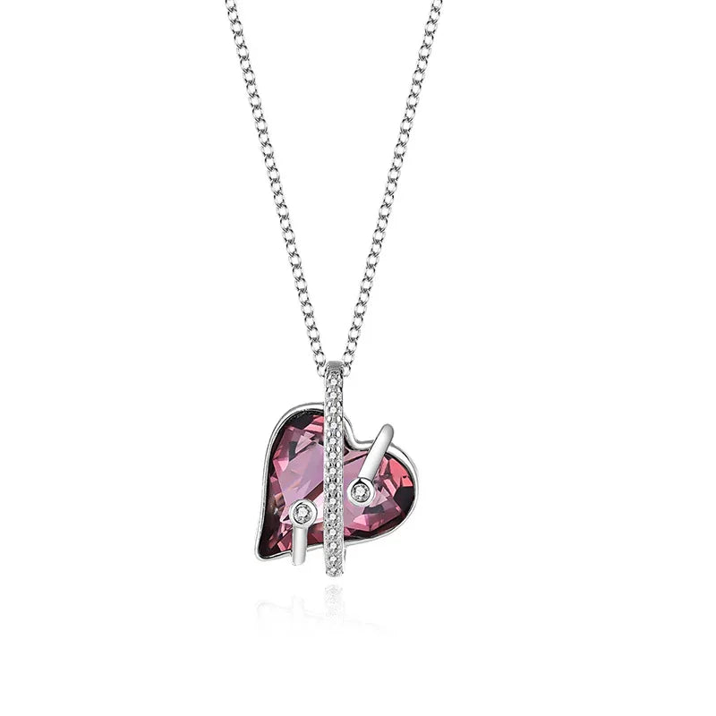 The OCEAN HEART Necklace  | S925 Silver | Liora Crystal
