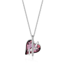 The OCEAN HEART Necklace  | S925 Silver | Liora Crystal