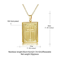 Cherished Square photo necklace