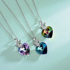 Enchanted Fox Ombré Necklace | S925 Silver | Liora Crystal