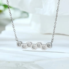 Geometric Square Necklace | S925 Silver | Liora Gems