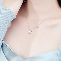 Dolphin Moonstone Necklace | S925 Silver | Moonstone