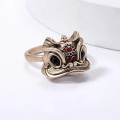 Guardian Lion Ring | Sustainable Metal | Liora Gems