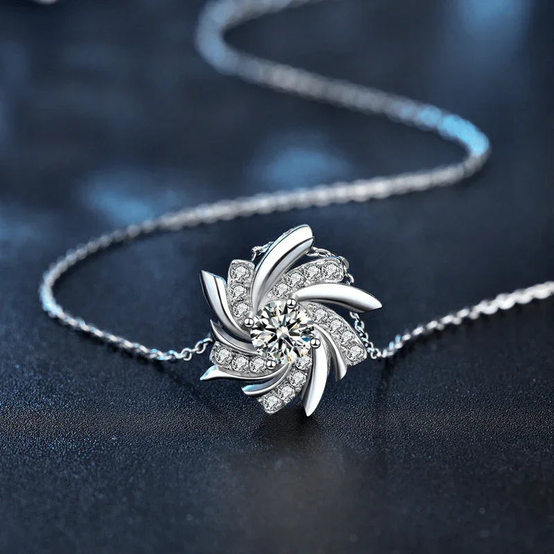 Stellar Swirl Moissanite Necklace - Liora