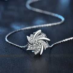Stellar Swirl Moissanite Necklace - Liora