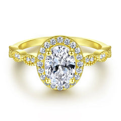 1.5ct Stellar Halo Ring | S925 Silver | Liora Gems