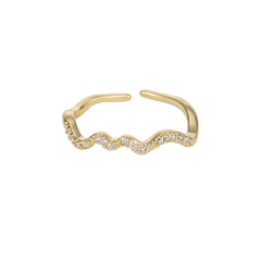 Golden Ripple Ring | Sustainable Metal | Liora Gems