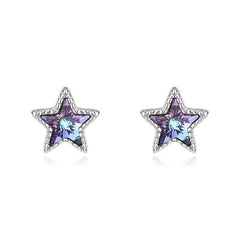 Stardust Ombre Stud Earrings  | S925 Silver | Liora Crystal