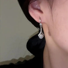 Graceful Drop - shaped moissanite Earrings - Liora