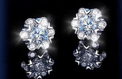 Snow Shadow Star - moissanite Earrings - Liora
