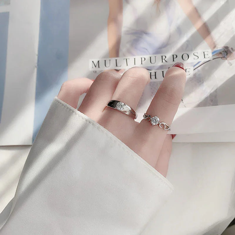 Star-Shining Vow & Glittering Love Words | S925 Silver | Moissanite