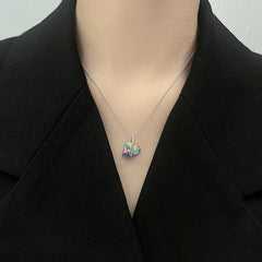 The OCEAN HEART Necklace  | S925 Silver | Liora Crystal