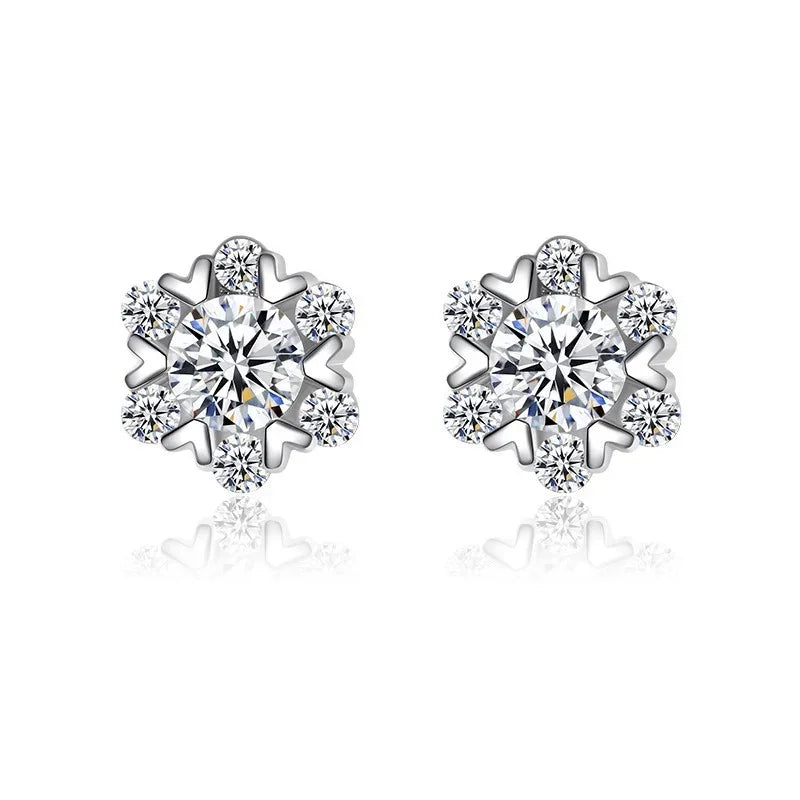 Snow Shadow Star - moissanite Earrings - Liora