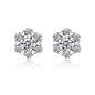 Snow Shadow Star - moissanite Earrings - Liora