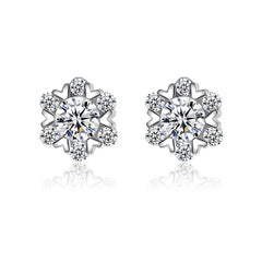 Snow Shadow Star - moissanite Earrings - Liora