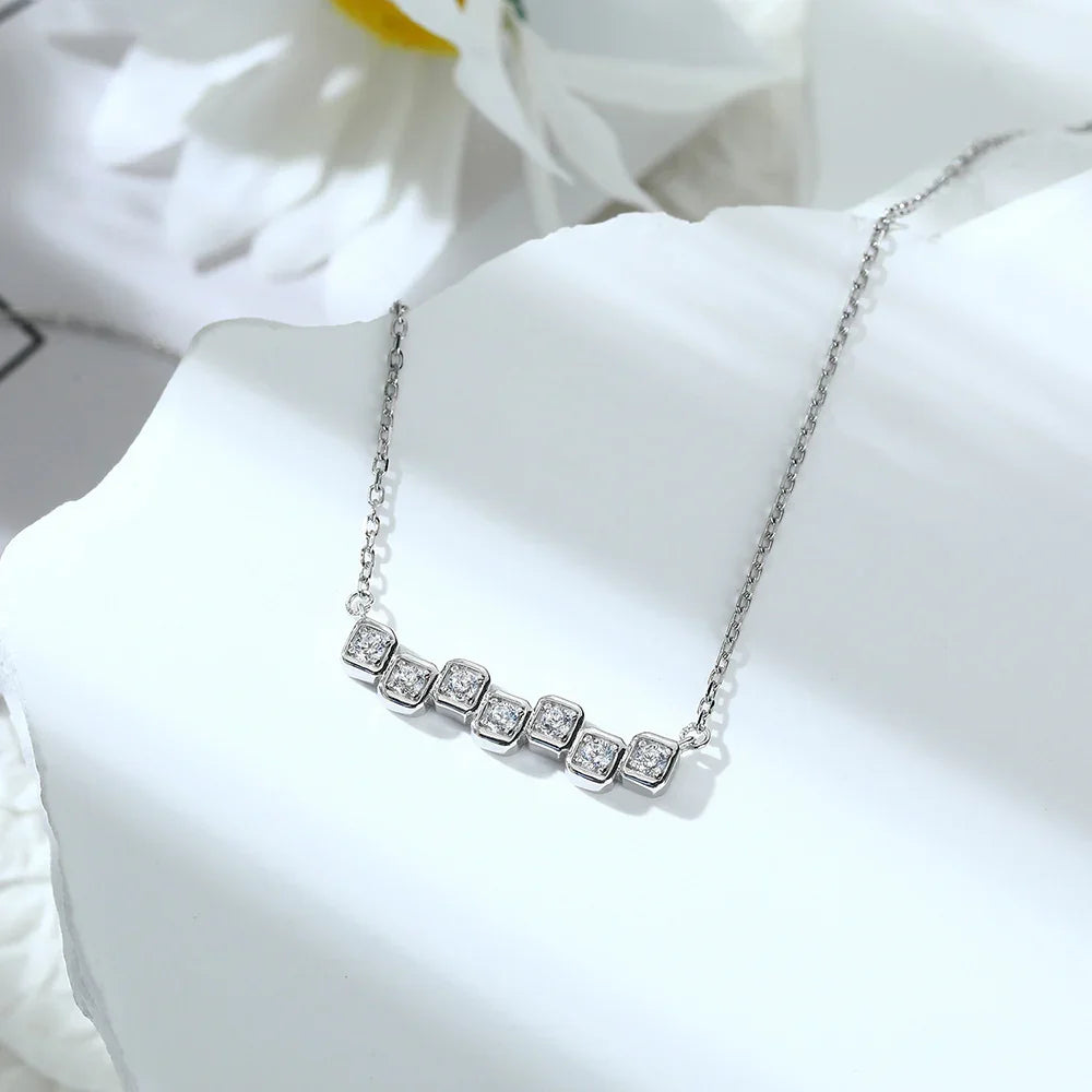 Geometric Square Necklace | S925 Silver | Liora Gems