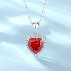Frosted Heart Necklace | S925 Silver | Liora Gems