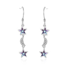 Liora Stellar Nocturne Drop Earrings  | S925 Silver | Liora Crystal