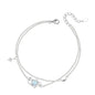 Celestial Orbit Glass Stone Necklace | S925 Silver | Liora Gem