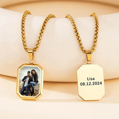 Thermo-Sensitive Photo Locket Necklace