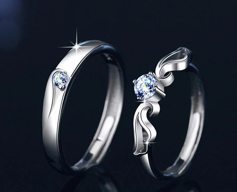 Star-Shining Vow & Glittering Love Words | S925 Silver | Moissanite