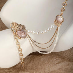 Vintage Pearl Statement Necklace | Sustainable Metal | Pearl