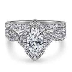 Marquise Cluster Ring Set | S925 Silver | Liora Gems