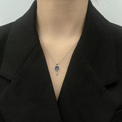 Liora Key Necklace | S925 Silver | Liora Crystal
