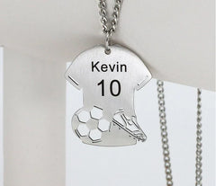 Wear Your Pride: Custom Football Name & Number Necklace