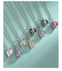 The OCEAN HEART Necklace  | S925 Silver | Liora Crystal