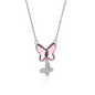 Phantom Butterfly Silver Collarbone Chain  | S925 Silver | Liora Crystal