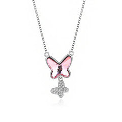 Phantom Butterfly Silver Collarbone Chain  | S925 Silver | Liora Crystal
