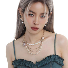 Vintage Pearl Statement Necklace | Sustainable Metal | Pearl
