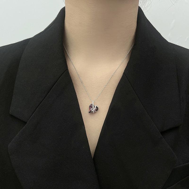 The OCEAN HEART Necklace  | S925 Silver | Liora Crystal