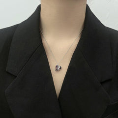 The OCEAN HEART Necklace  | S925 Silver | Liora Crystal