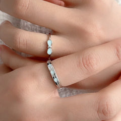Lattice Glow Band and Dream Bow Band | S925 Silver | Luminous enamel