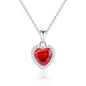 Frosted Heart Necklace | S925 Silver | Liora Gems
