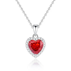 Frosted Heart Necklace | S925 Silver | Liora Gems
