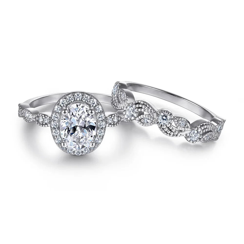 1.5ct Stellar Halo Ring | S925 Silver | Liora Gems