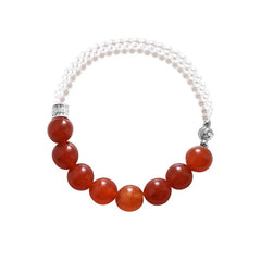 Vermilion Renewal Bracelet | Agate | Pearl