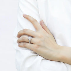 Rosy Halo Ring | S925 Silver | Liora Gems