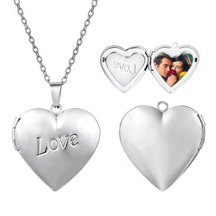 Ember Heart: Modern Photo Locket Necklace