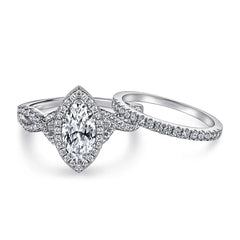 Marquise Cluster Ring Set | S925 Silver | Liora Gems