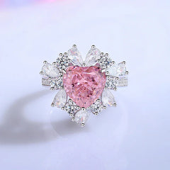 4ct PINK LIORA HEART RING | S925 Silver | Liora Gems