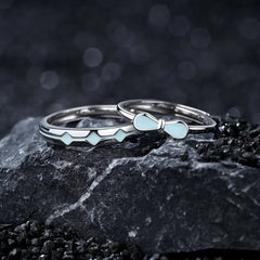 Lattice Glow Band and Dream Bow Band | S925 Silver | Luminous enamel
