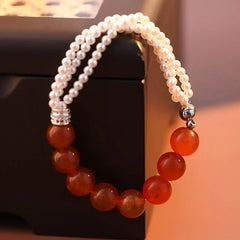 Vermilion Renewal Bracelet | Agate | Pearl